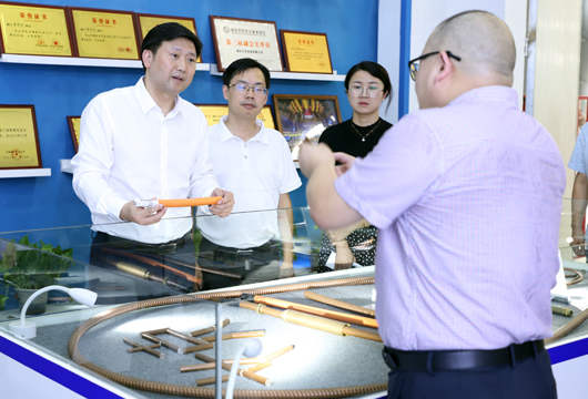 荊門市市場監督管理局李波局長盧俊峰副局長帶隊蒞臨湖北艾克調研指導工作